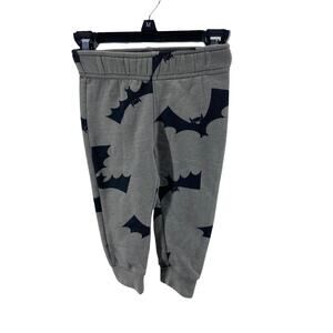 NWT Gray & Black Bat Print Jogger Sweatpants Baby's Size 18 Months